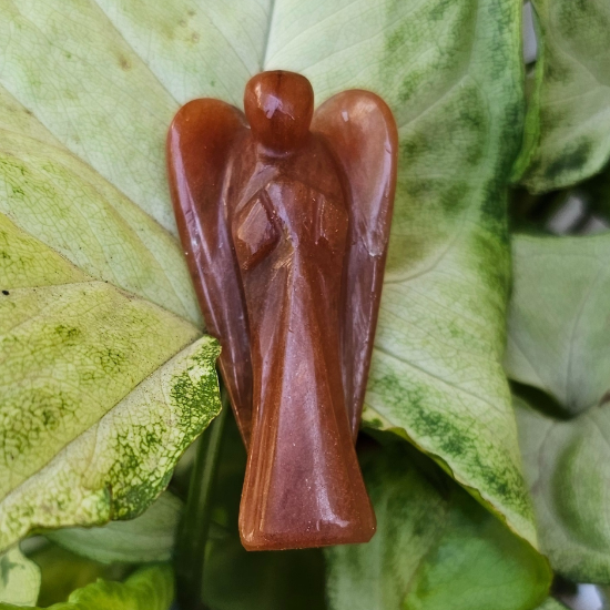 Red Aventurine Creativity Angel (2 Inch) - Dr. Neeti Kaushik's Shop