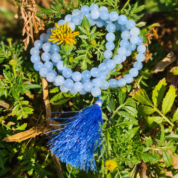 Aquamarine Mala For Peace & Meditation - Dr. Neeti Kaushik's Shop