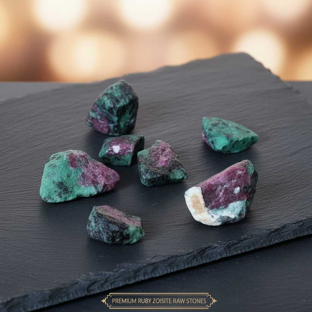 Premium Ruby Zoisite Raw Stones– Passion, Growth & Vitality