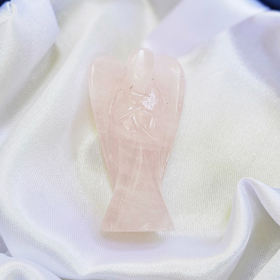 Rose quartz Angel For Unconditional Love (3 Inch) - Dr. Neeti Kaushik's Shop