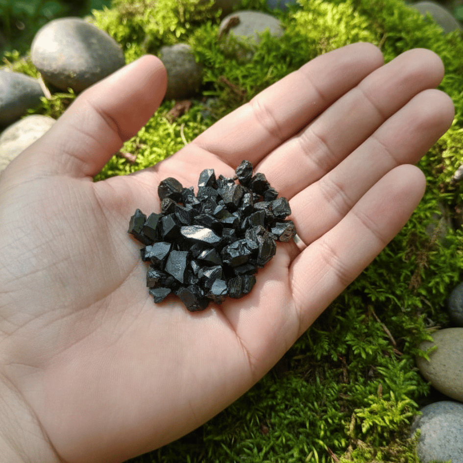 मोबाइल विकिरण को कम करने के लिए शुंगाइट चिप