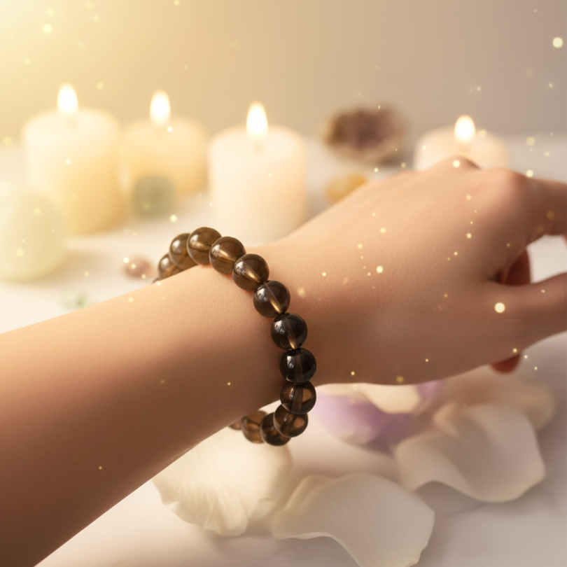 Smoky Quartz bracelet for grounding, protection, and positivity