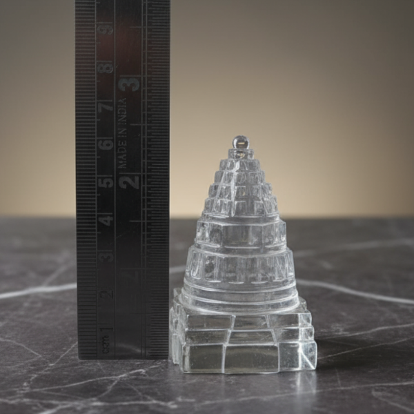 Sphatik Shree Yantra in Clear Quartz for abundance and prosperity