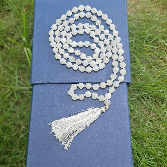 Moonstone Jaap Mala For Enhances Positive Wellbeing - Dr. Neeti Kaushik's Shop