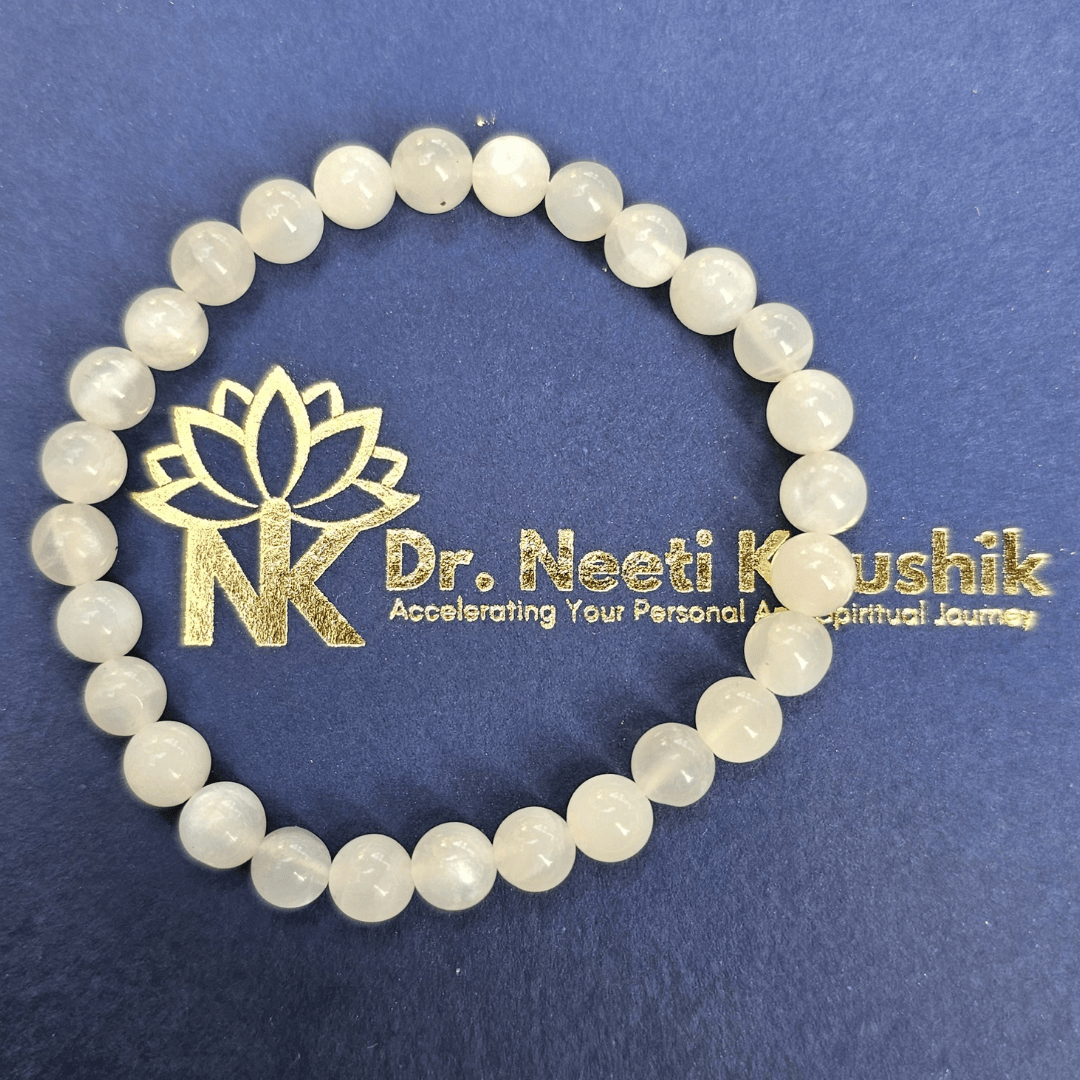 Moonstone Bracelet For Peace of Mind (6mm) - Dr. Neeti Kaushik's Shop