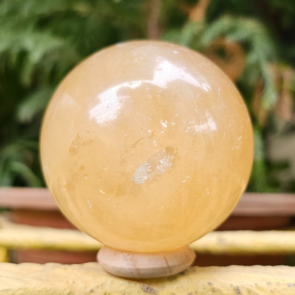 Citrine shops Sphere with Tree Man Stand