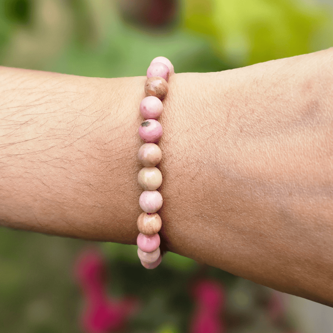 Rhodochrosite Bracelet For Relationship Healing (6mm) - Dr. Neeti Kaushik's Shop