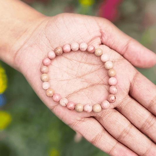 Rhodochrosite Bracelet For Relationship Healing (6mm) - Dr. Neeti Kaushik's Shop
