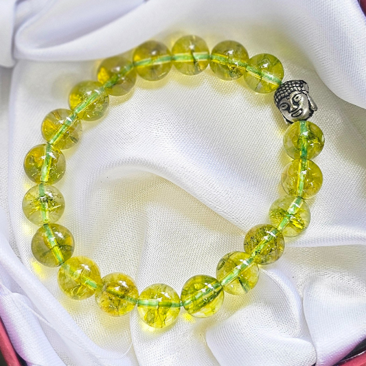 Peridot Bracelet For Emotional Balance (10mm) - Dr. Neeti Kaushik's Shop