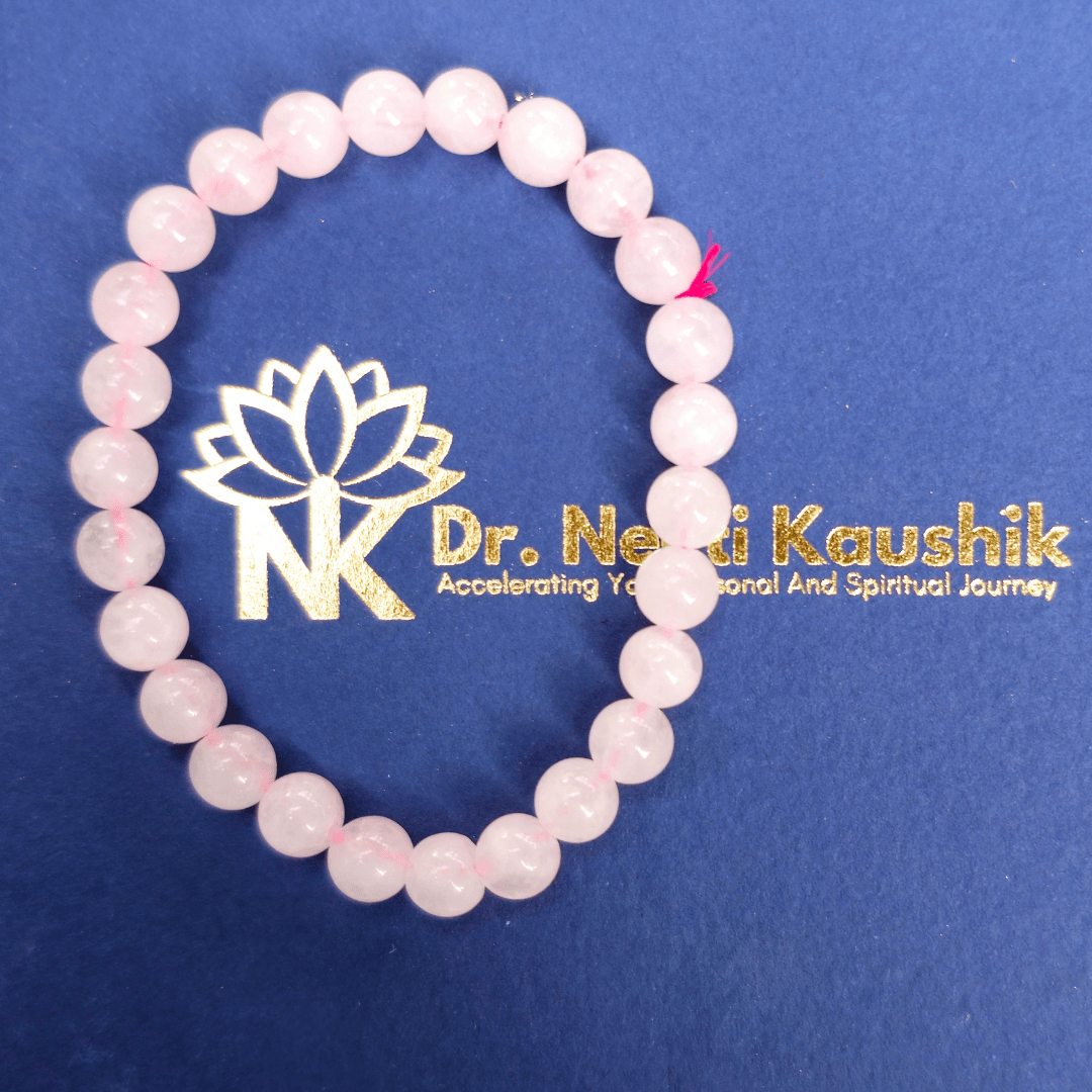 Rose quartz Bracelet For Love & Friendship (6mm) - Dr. Neeti Kaushik's Shop