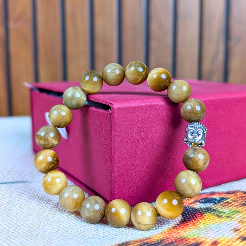 Yellow Cats Eye Bracelet for Bring Wealth & Prosperity-(10mm) - Dr. Neeti Kaushik's Shop