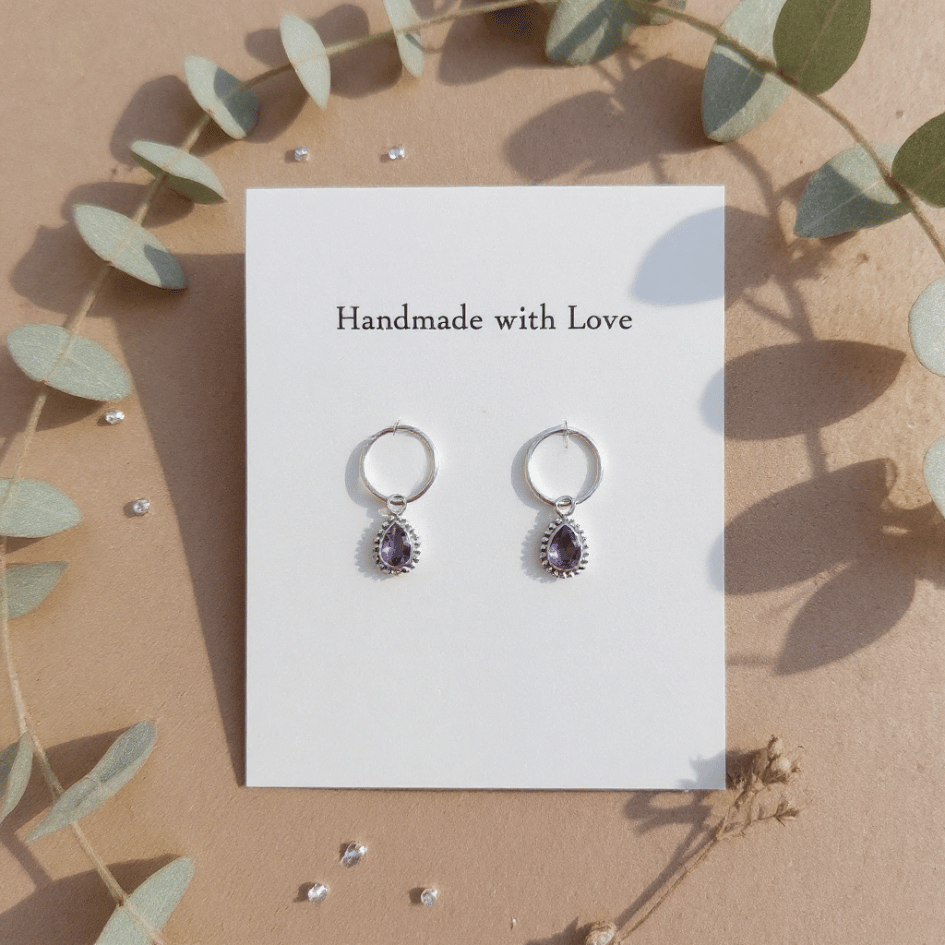 925 Sterling Silver Amethyst Earring Set – Elegance • Intuition • Inner Calm