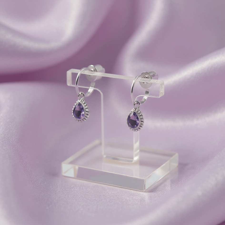 925 Sterling Silver Amethyst Earring Set – Elegance • Intuition • Inner Calm