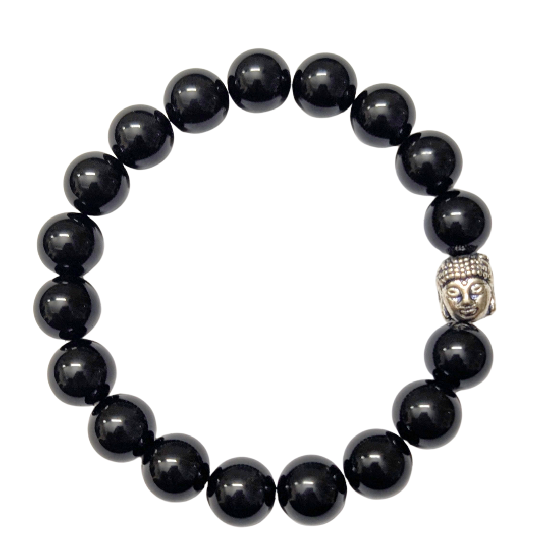 Healing Black Tourmaline bracelet for shielding and meditation