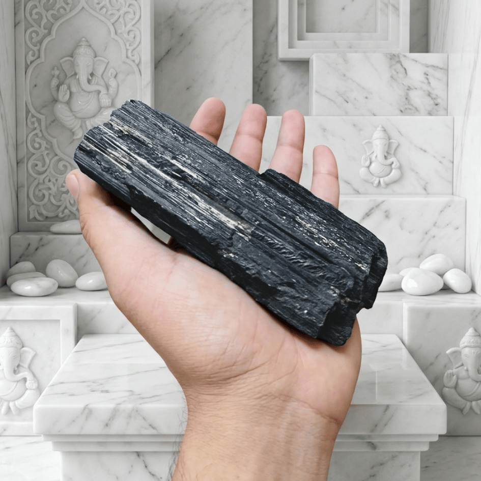 Black Tourmaline Raw Piece Tumble For Self-Confidence