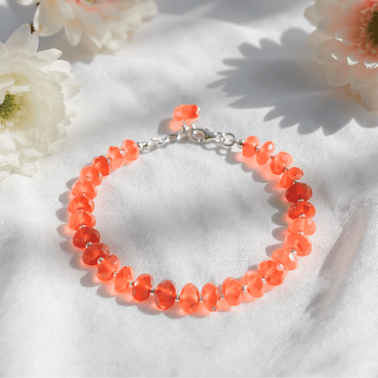 Carnelian 925 Sterling Silver Bracelet – Confidence • Vitality • Action