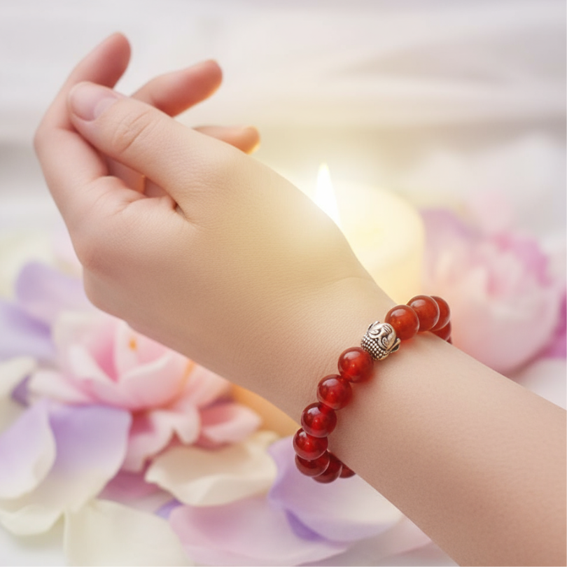 Carnelian Bracelet For Self Esteem-(10mm)