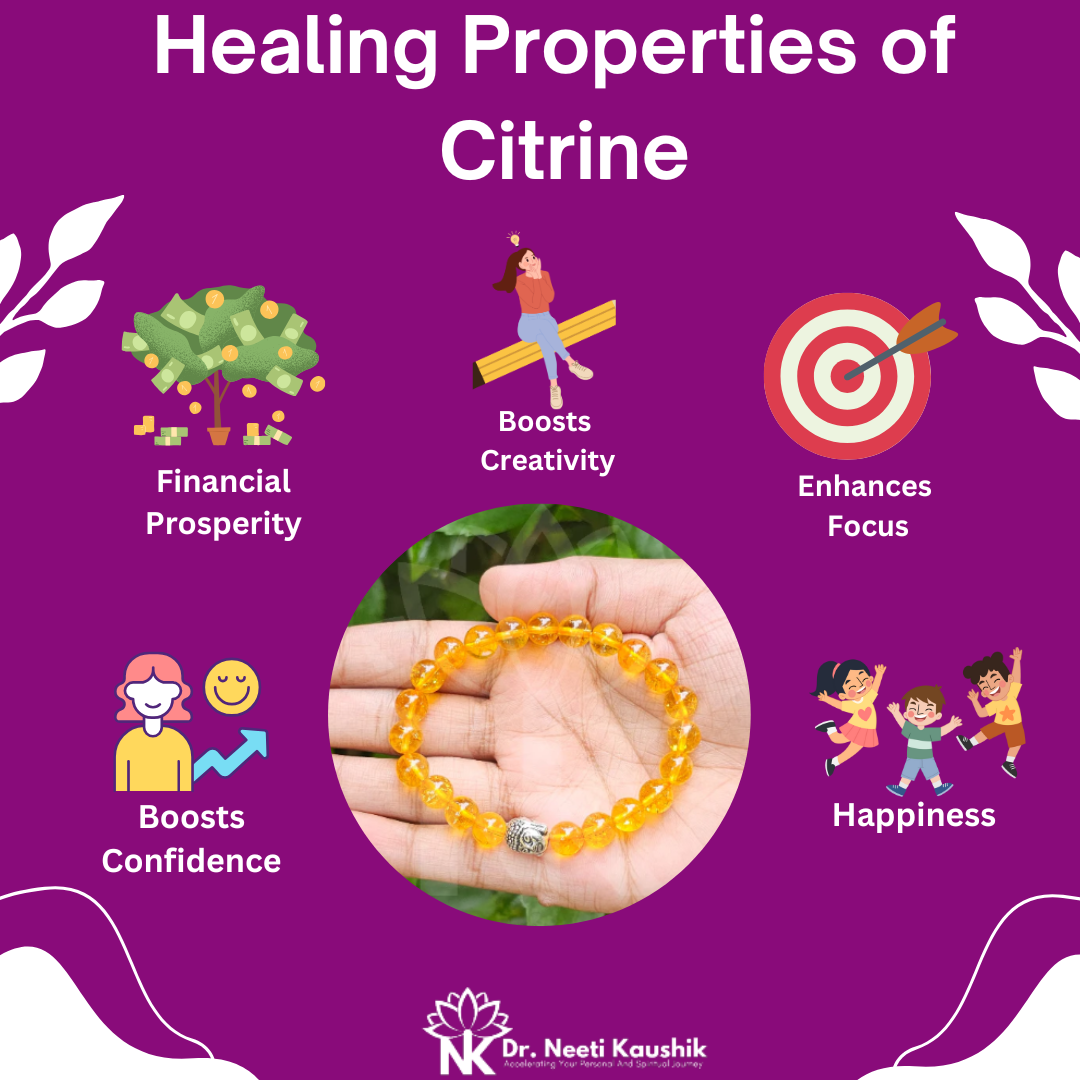 Citrine Bracelet For Prosperity & Success-(8mm) - Dr. Neeti Kaushik's Shop