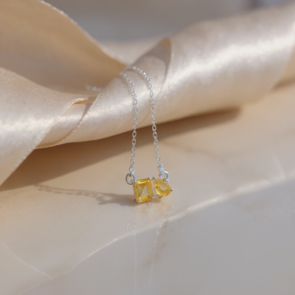 Citrine crystal pendant for joy and prosperity