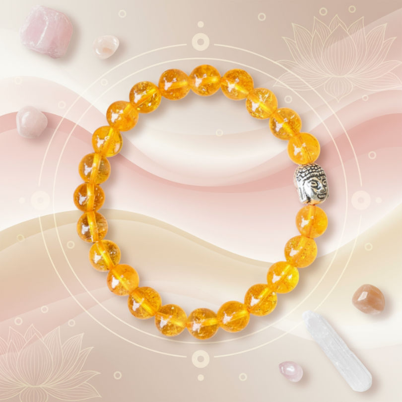 Citrine birthstone bracelet for success and abundance