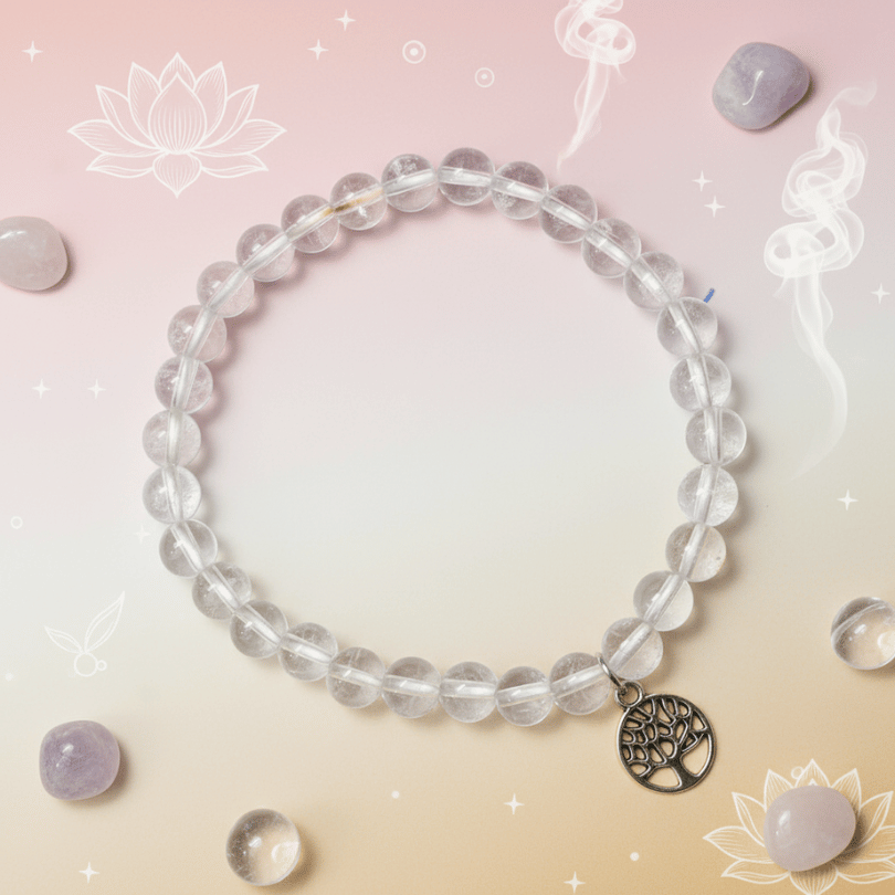 Healing Clear Quartz bracelet for focus, protection, and harmony
