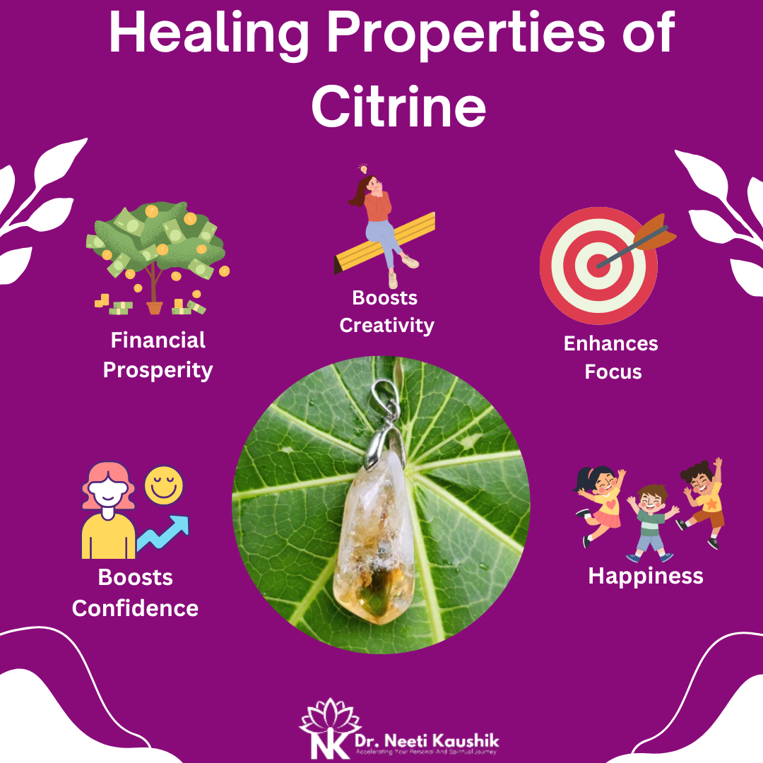 Citrine Raw Pendant For Attract Prosperity - Dr. Neeti Kaushik's Shop