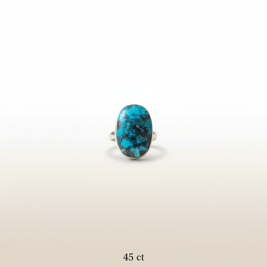Turquoise 925 Sterling Silver Ring For Name, Fame & Success