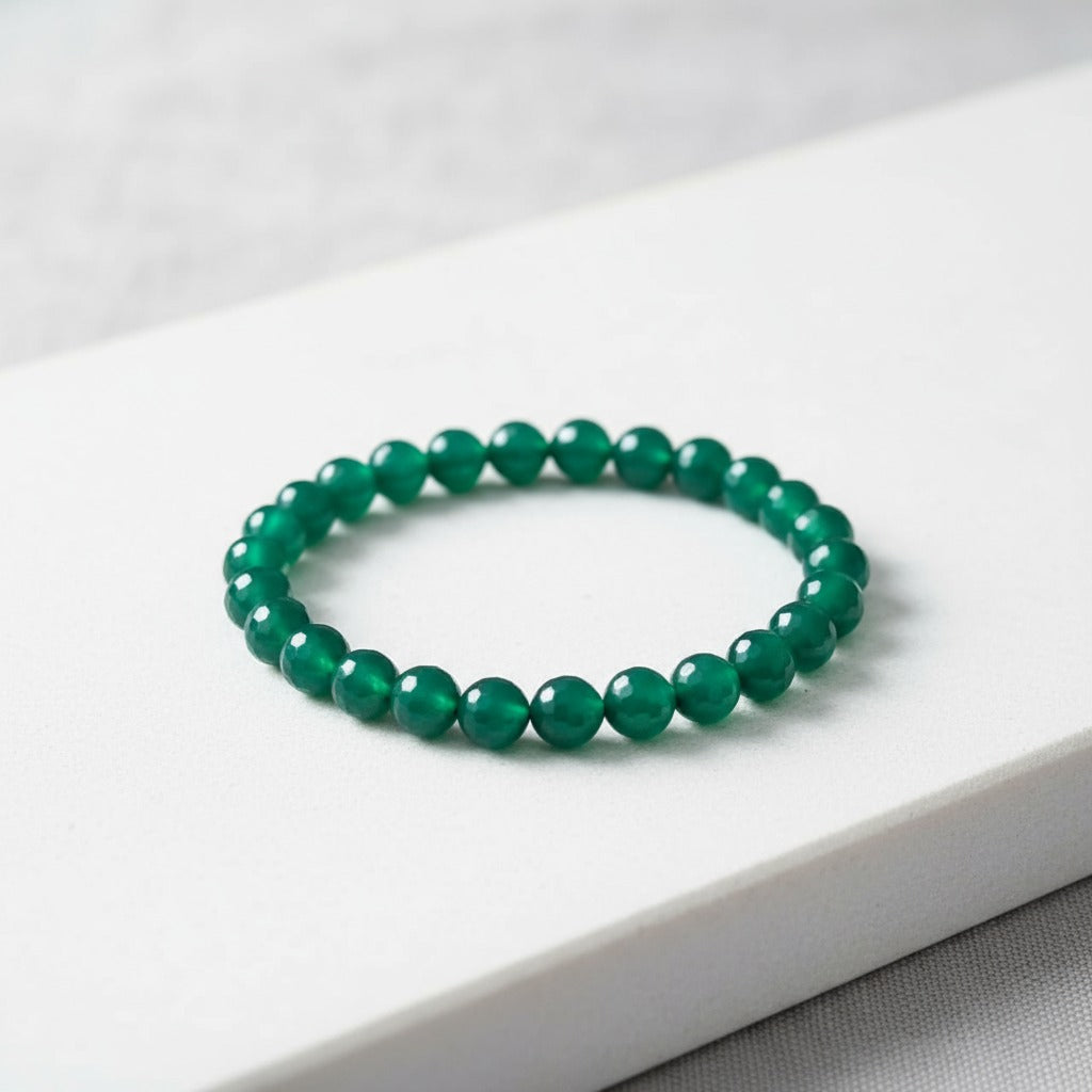 Green Onyx bracelet for strength and protection