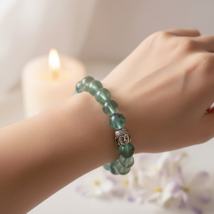 Green Fluorite Bracelet For Concentration-10mm