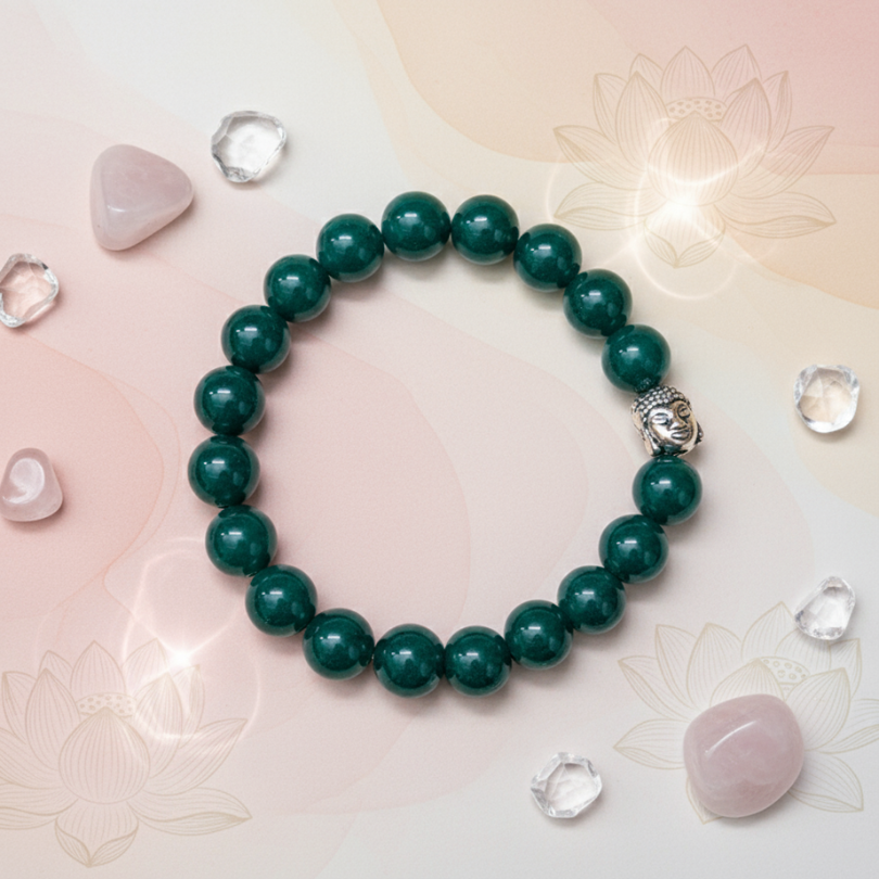 Green Jade bracelet for prosperity, harmony, and protection