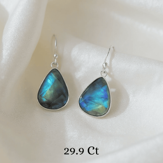 Labradorite 925 Sterling Silver Earrings Set – Intuition • Protection • Inner Strength