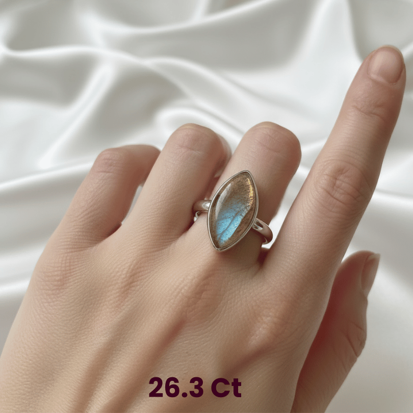 Labradorite 925 Sterling Silver Ring – Stone of Magic & Transformation