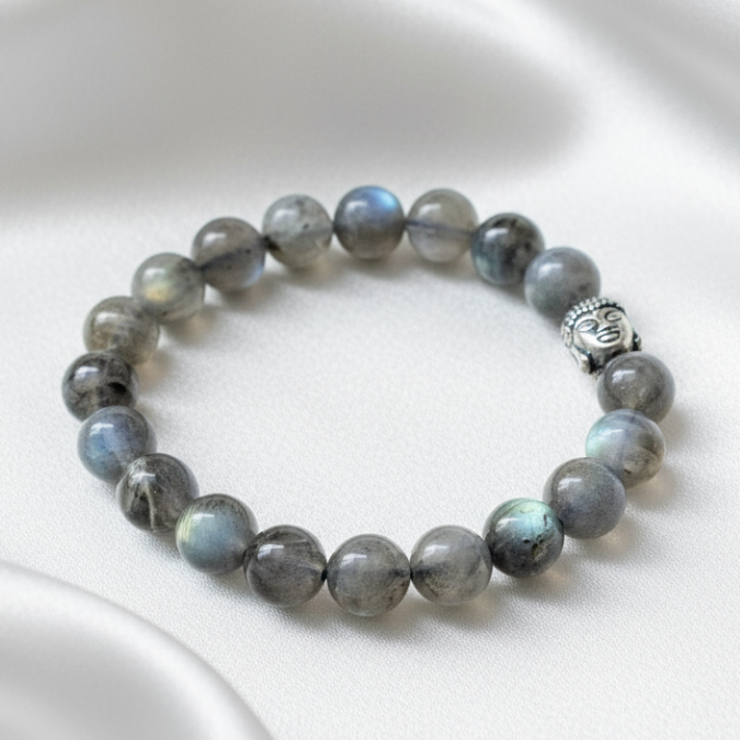 Natural Labradorite gemstone bracelet for spiritual awakening and balance