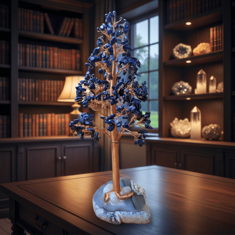Lapis lazuli crystal tree for home and office