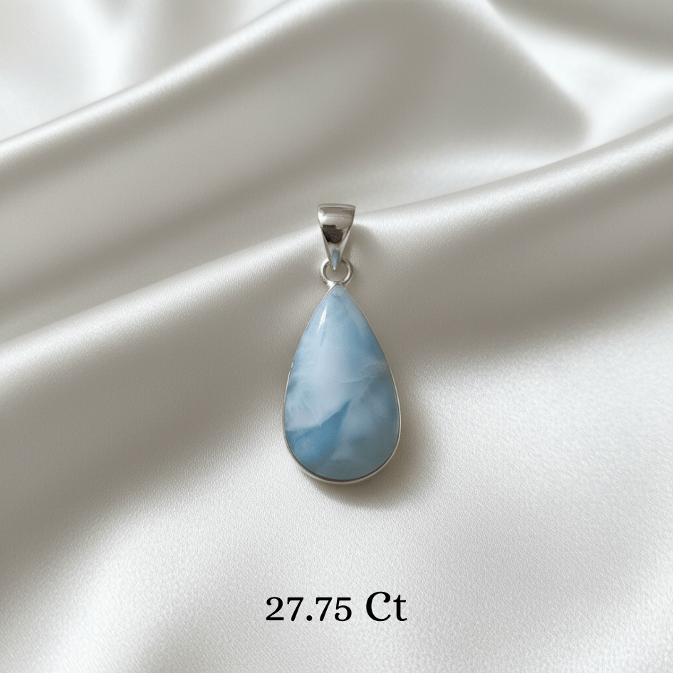 Healing Larimar pendant for clarity, peace, and harmony