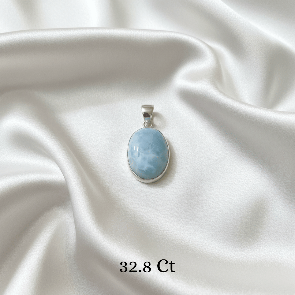 Healing Larimar pendant for clarity, peace, and harmony