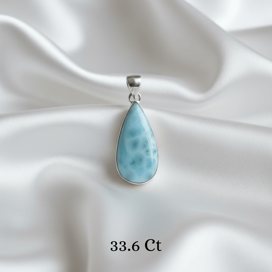 Healing Larimar pendant for clarity, peace, and harmony