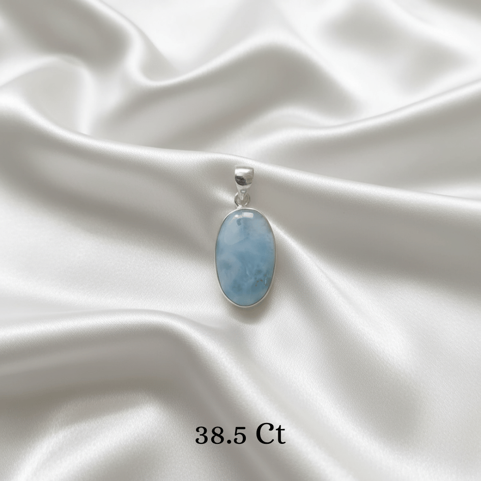 Healing Larimar pendant for clarity, peace, and harmony