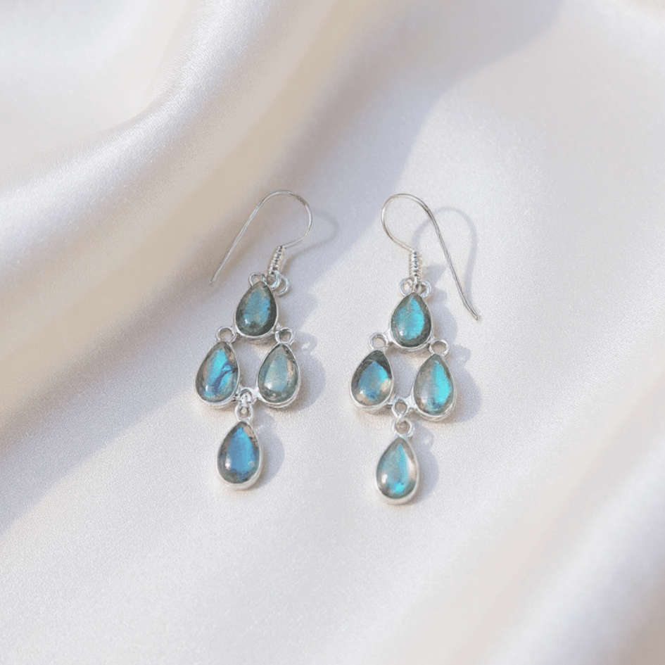 Labradorite 925 Sterling Silver Earrings Set – Intuition • Protection • Inner Strength