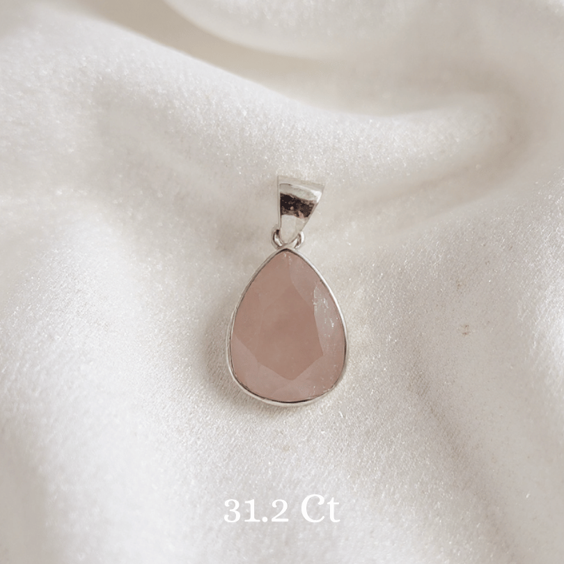 Morganite 925 Silver Pendant - Love • Healing • Divine Compassion
