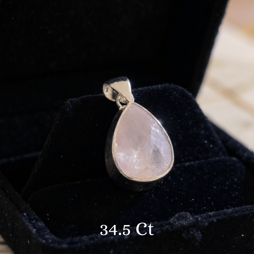 Morganite 925 Silver Pendant - Love • Healing • Divine Compassion