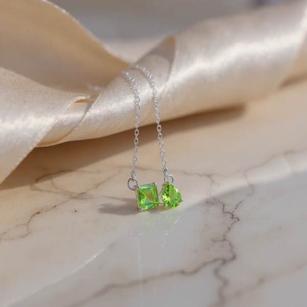 Peridot crystal bracelet for positivity and harmony