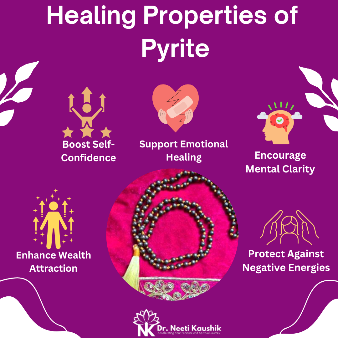 Pyrite Jaap Mala For Wealth & Determination - Dr. Neeti Kaushik's Shop