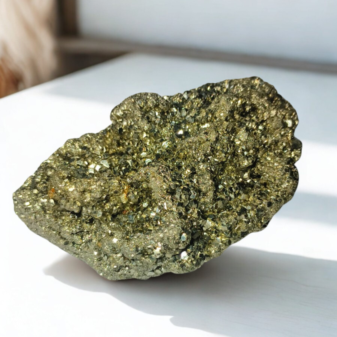 Pyrite stone for wealth, abundance, and protection