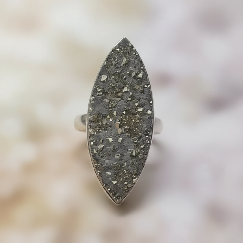 Pyrite ring for wealth, abundance, and protection