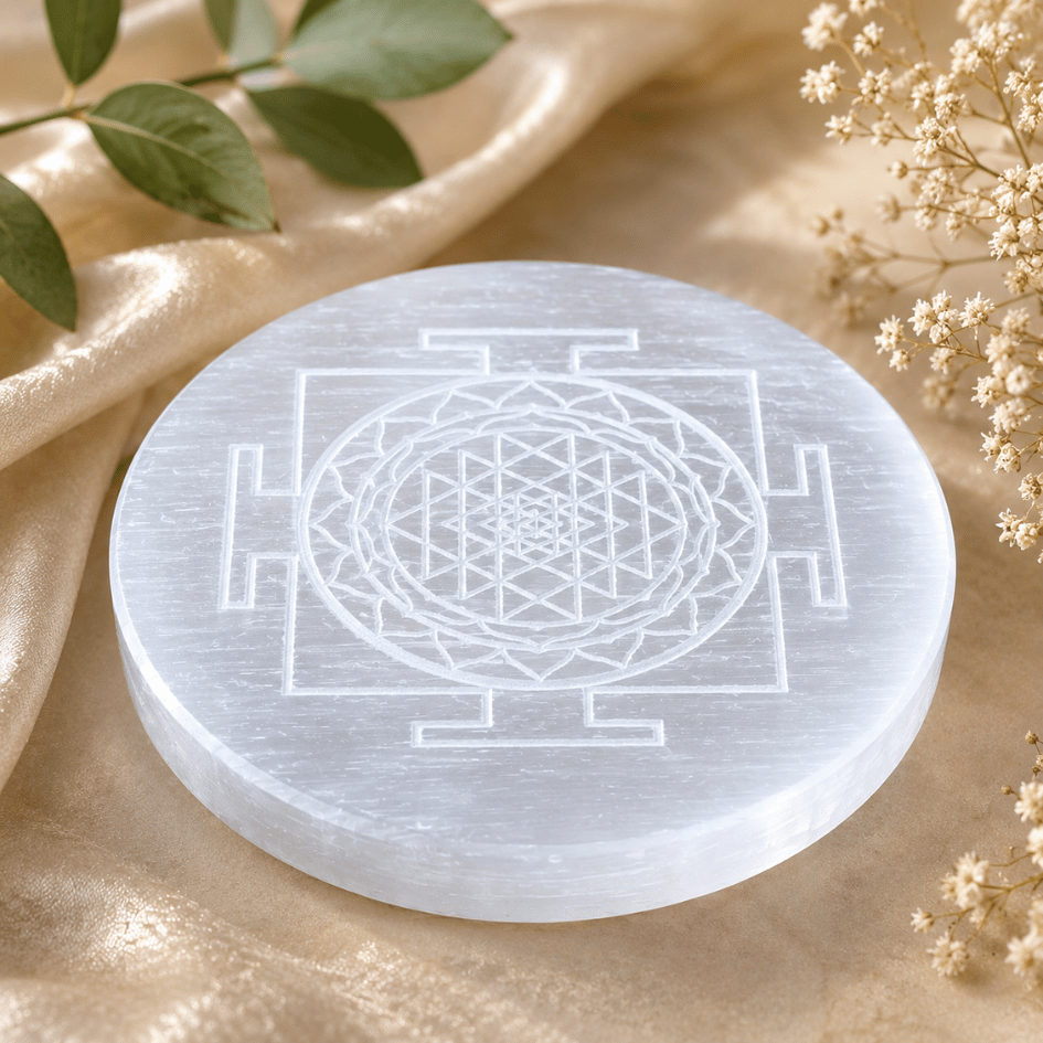 authentic selenite plate for spiritual clarity