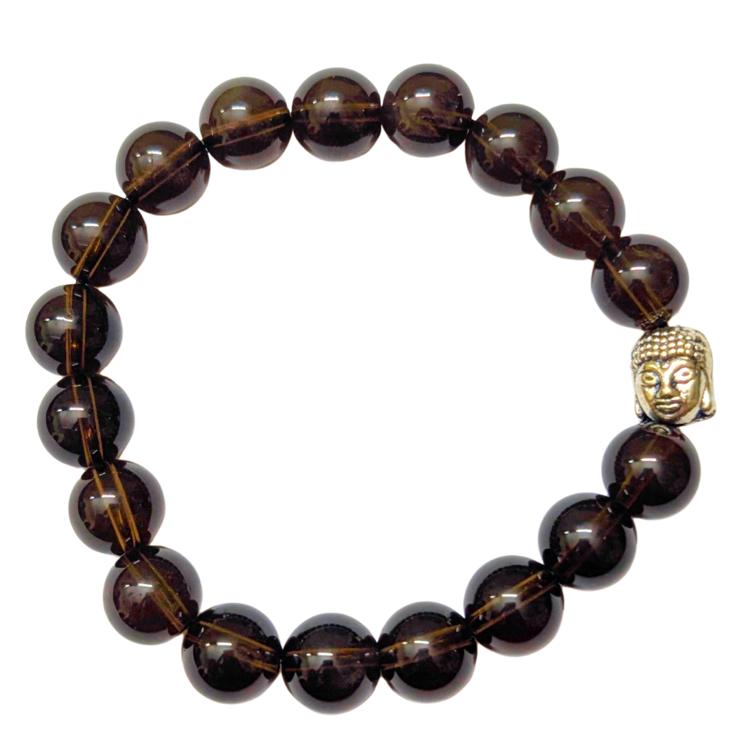 Natural Smoky Quartz gemstone bracelet for energy balance and healing
