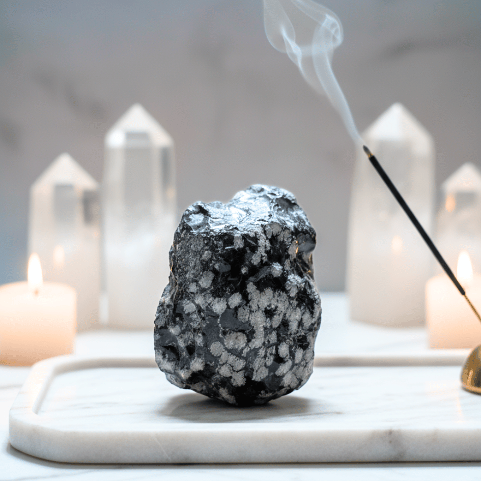 Snowflake Obsidian Natural  Crystal– Calming, Purification & Emotional Balance