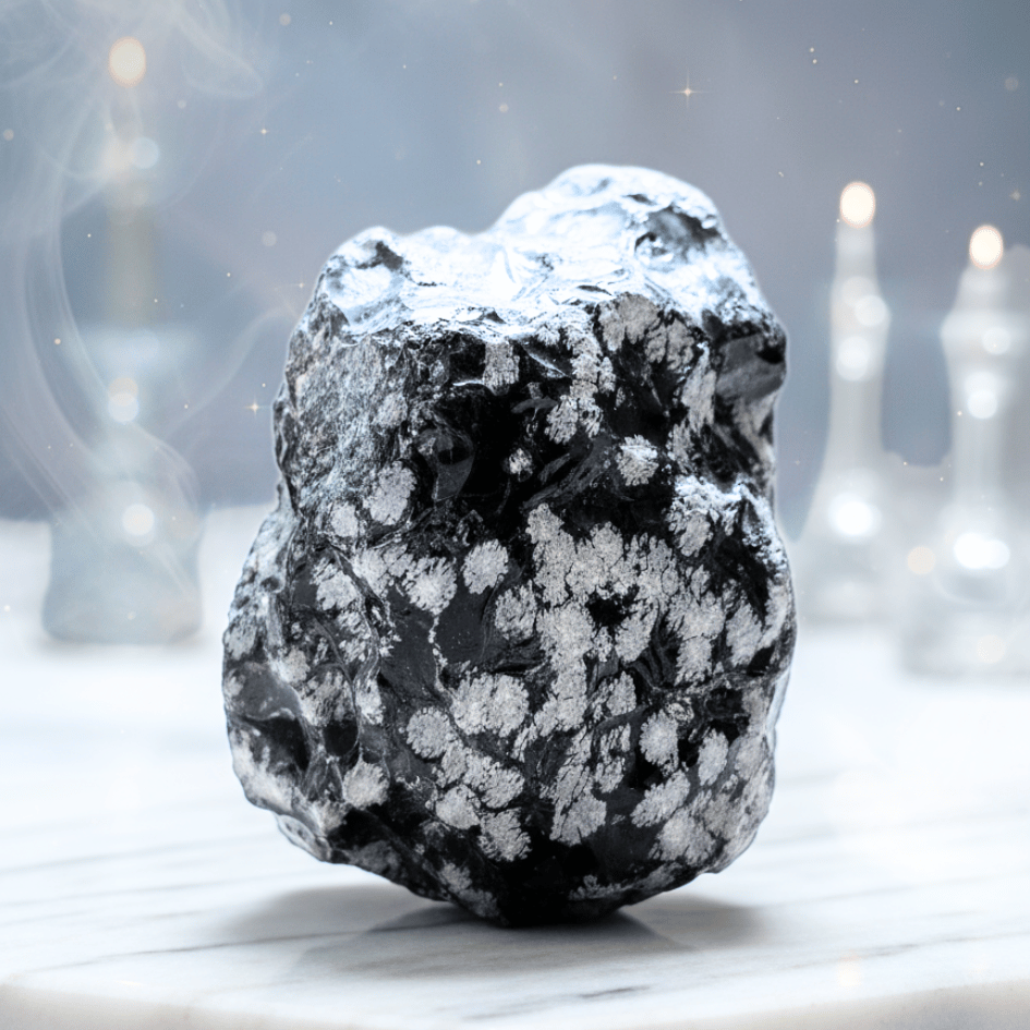 Snowflake Obsidian Natural  Crystal– Calming, Purification & Emotional Balance