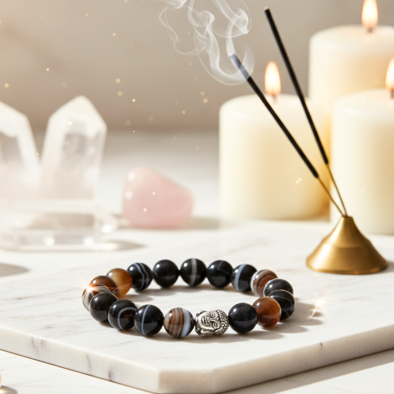 ASTROGHAR Natural Sulemani Hakik Agate Crystal Bracelet - Lucky Charm Protection For Men & Women - View #13
